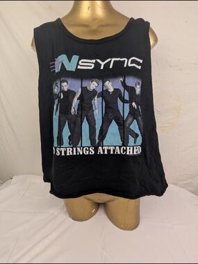 NSYNC "No Strings Attached" Black Graphic Tank XL